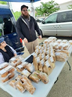 Justin and V at the Farmer's Market